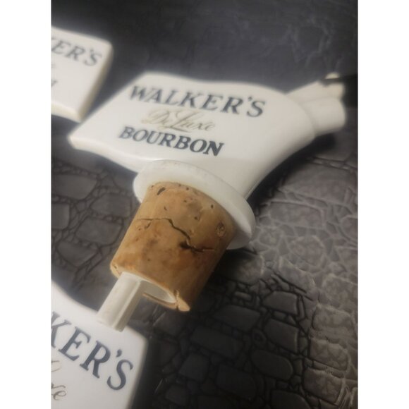 Vintage Walker Bourbon Pour Stopper Spout Barware Set of 3 - Picture 4 of 4